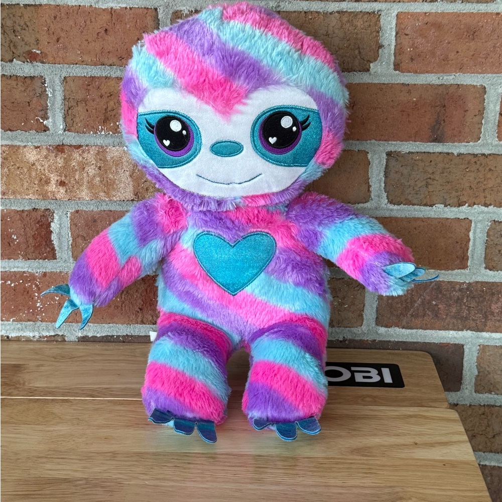 Build-A-Bear Workshop Pink/Purple/Blue Heartables SLOTH